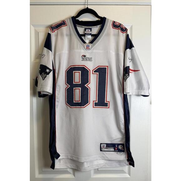 Vintage Patriots MOSS 81 Reebok NFL Jersey L Rare Find! - Picture 1 of 6